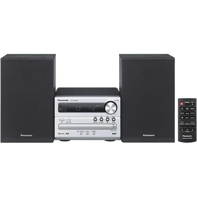 Microcadena con bluetooth Panasonic SC-PM250/ 20W/ Plata