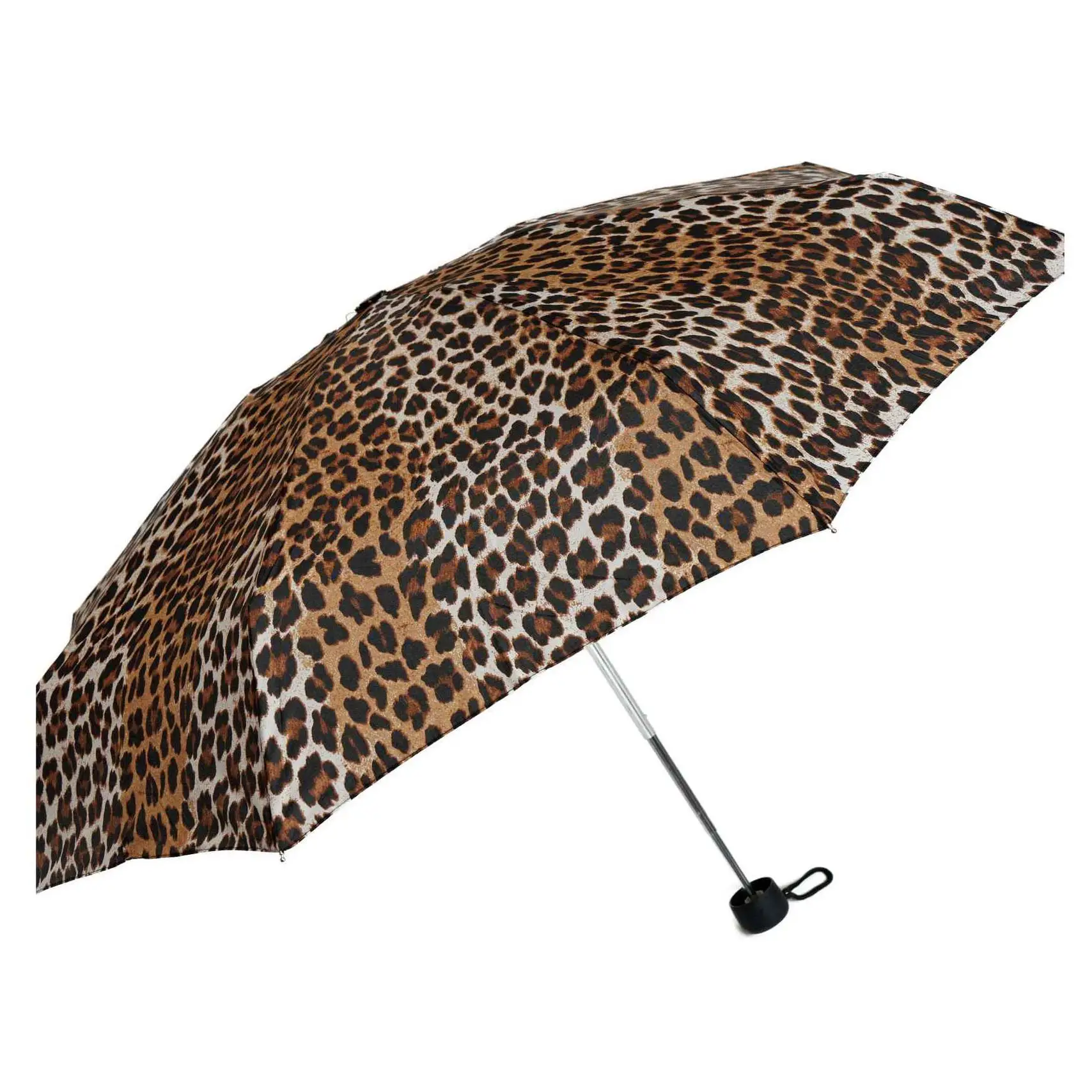 J.S ONDO PARAGUA MINI CON ESTAMPADO DE ANIMAL PRINT PARA BOLSILLO, PARAGUA ALUMINIO + FIBRA, PARAGUA MANUAL RESISTENTE AL VIENDO,8 VARILLAS FACIL DE LLEVAR AL BOLSO