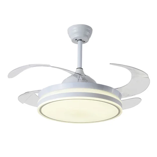 Ventilador de techo con luz DC NEW ASGARD blanco, 4 aspas retráctiles, 72W LED 3000|4000|6000K, Al.35xD.108/50cm
