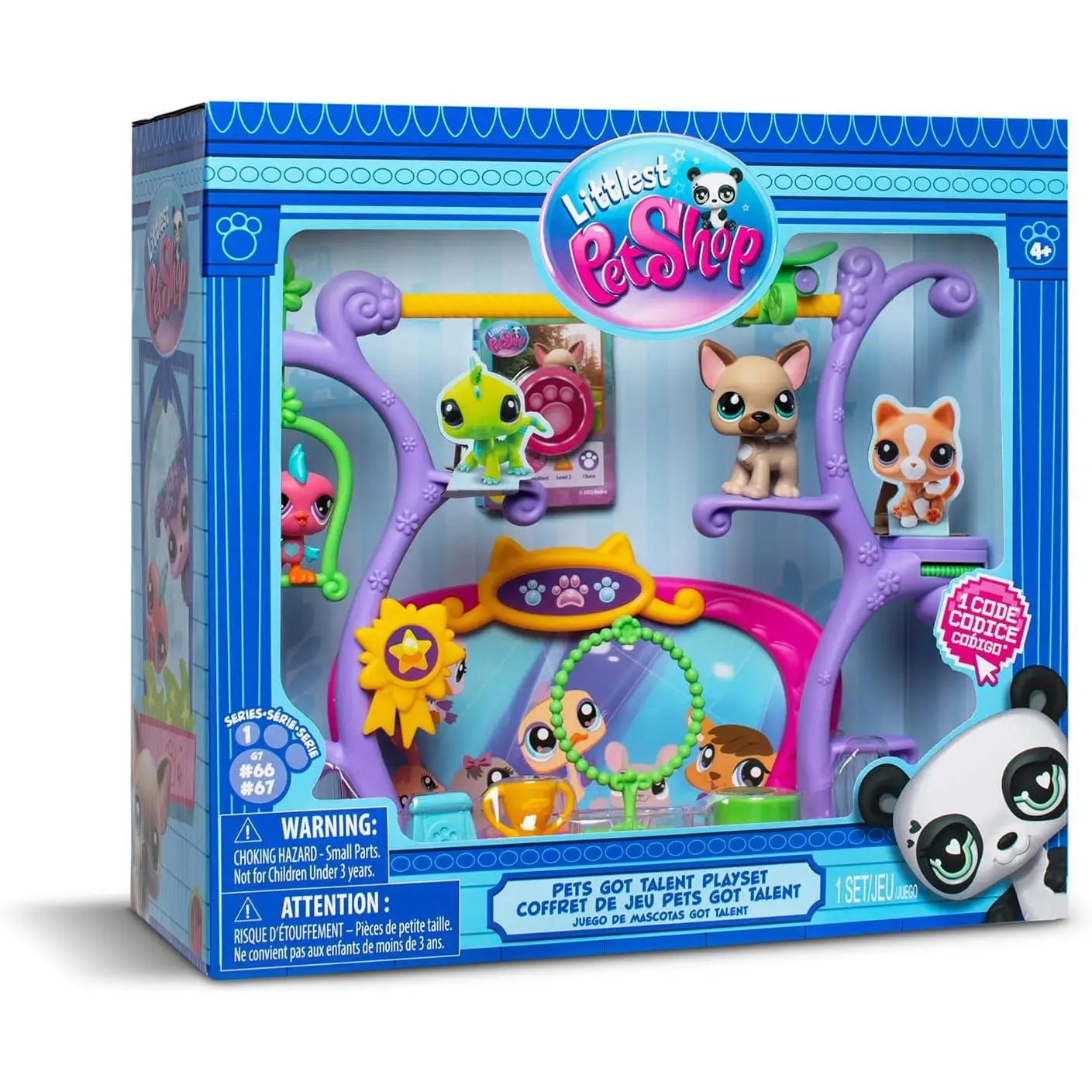 Bandai Littlest Pet Shop Conjunto Pets Got Talent Gen 7 - Mascotas #67 y #66 - Juego para Niños 4+
