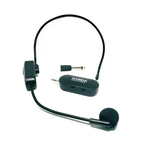 Microfono Inalambrico Diadema 2.4 Ghz - Conector Jack 3.5mm