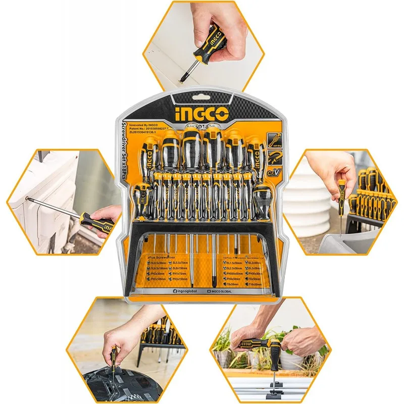 INGCO HKSD1828 set of 18 screwdrivers-shipping from Spain 24h.