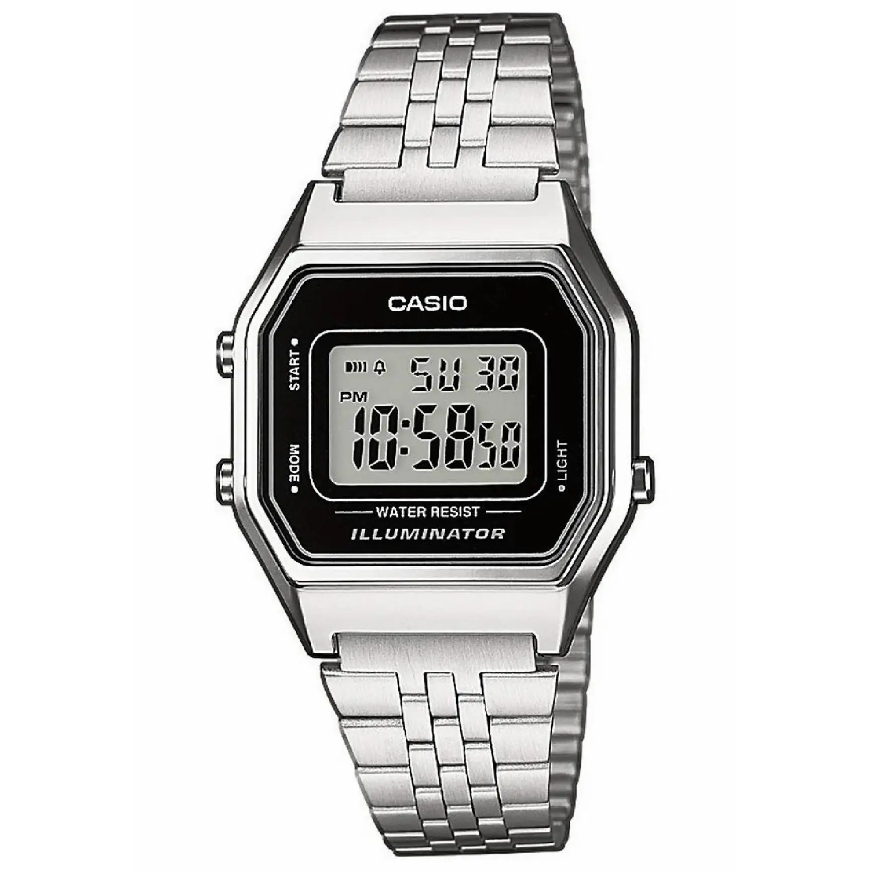 Reloj Casio Vintage Mujer Eslabones Acero Inoxidable LA680WEA-1EF