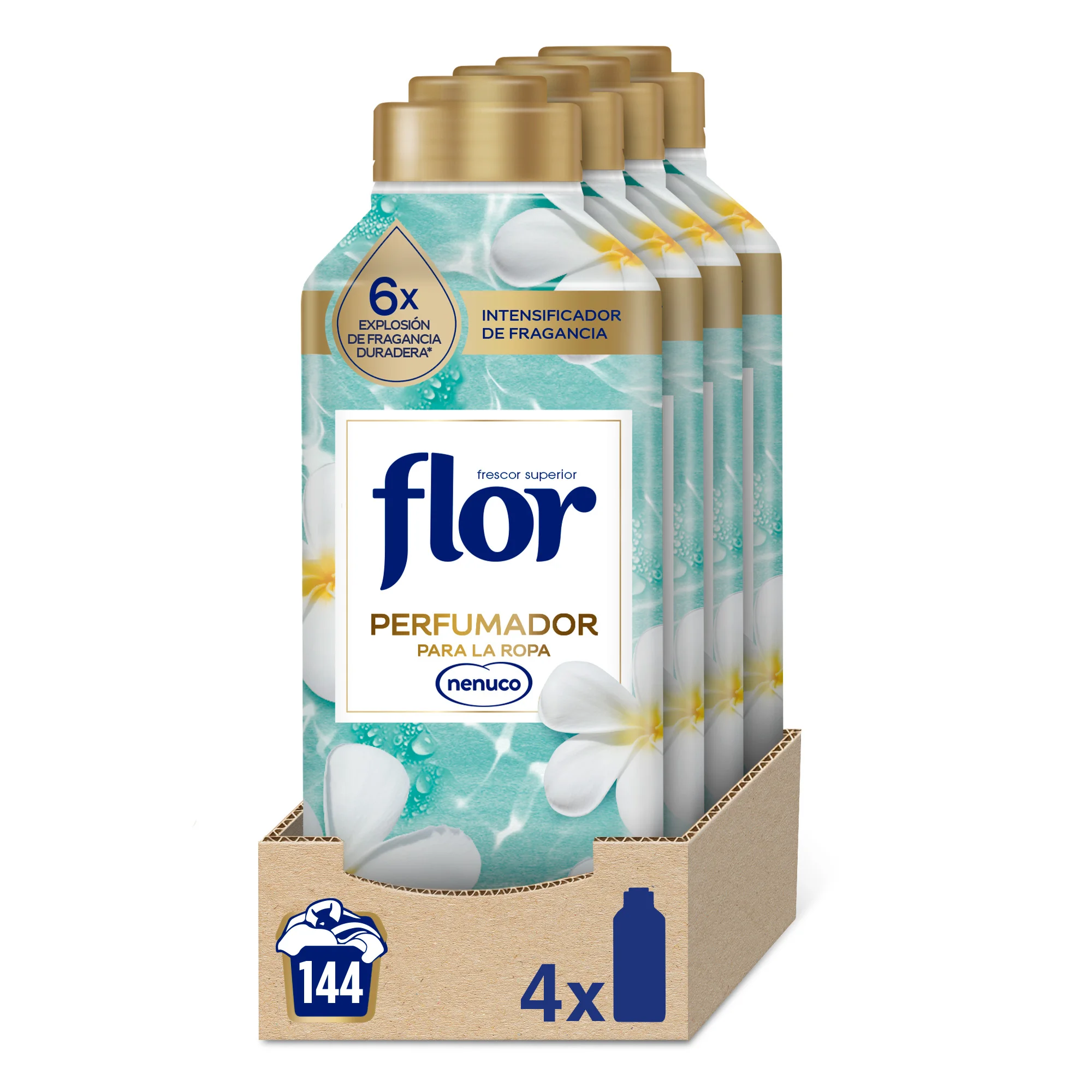 Flor Perfumador Para la Ropa Fragancia Nenuco 4x 720ml, Perfume Intenso y Duradero. Aroma Único y Delicado