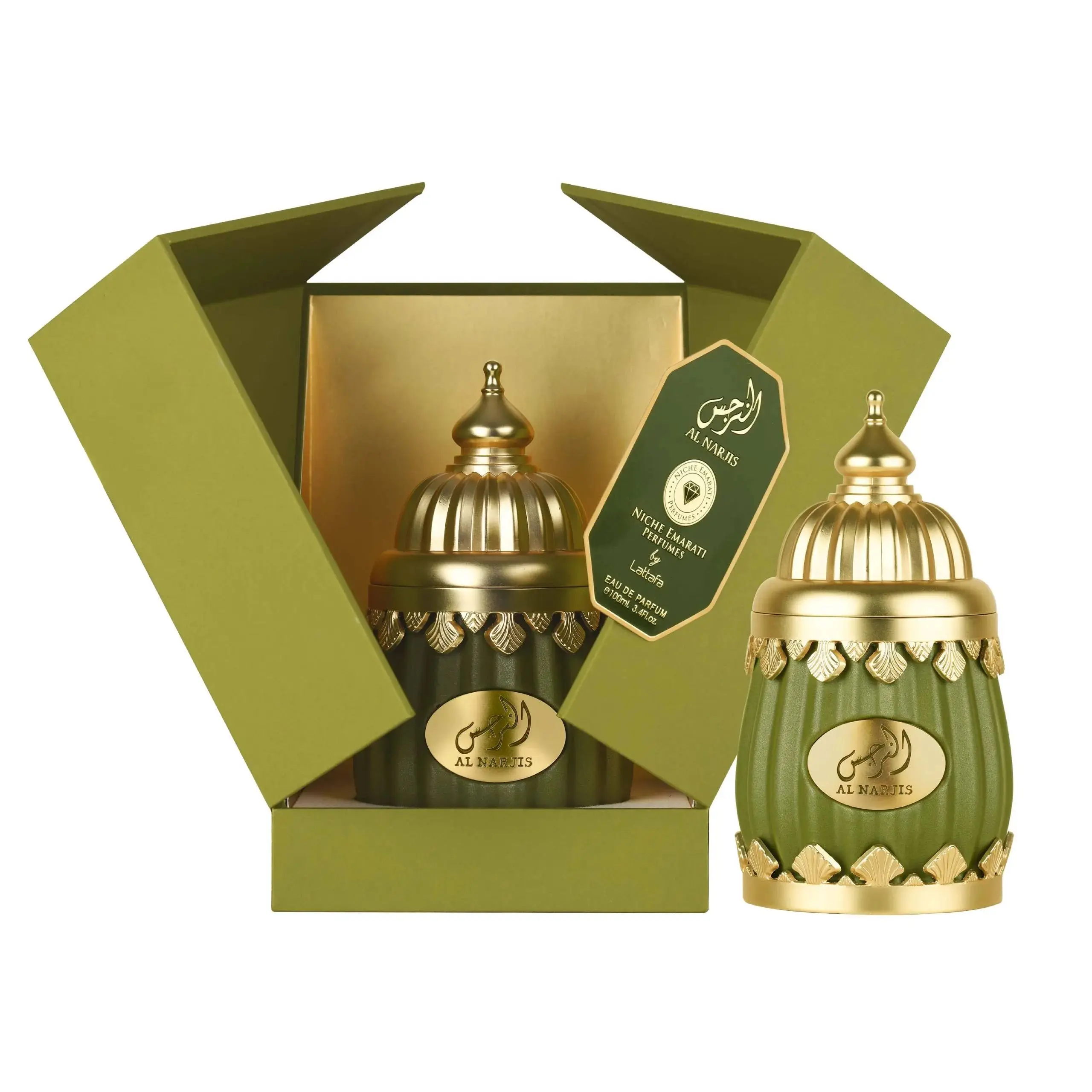 Lattafa Niche Emarati Al Narjis 100ml Eau De Parfum Perfume Árabe Mujer Colonia Arabe Mujer Fragancia Oriental Femenina Elegante Lujosa Estilo Exótico Perfumes Lattafa Mujer Inspiración Emarati Floral