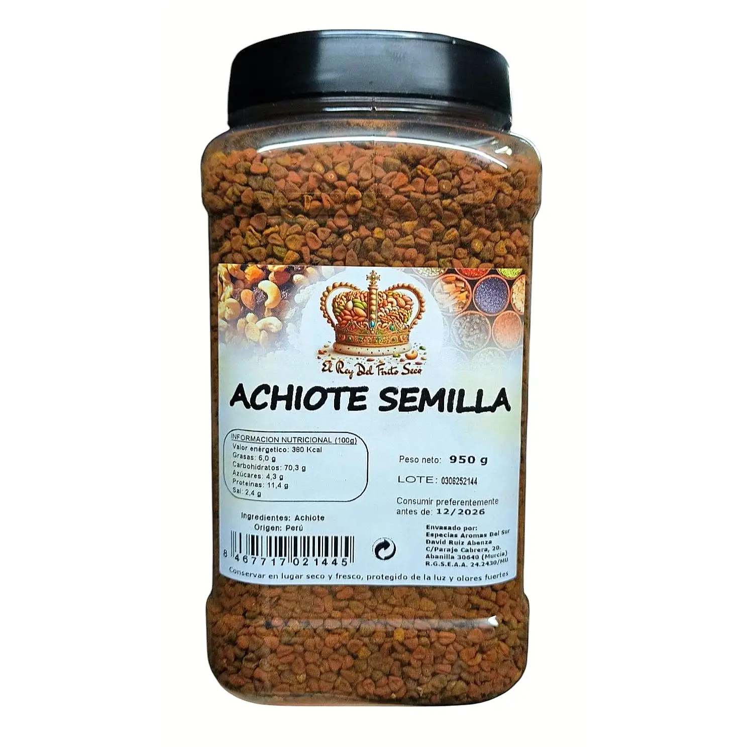 Achiote en Semillas  950 gr – Annatto Semillas - Color y Sabor de la Cocina Tradicional Latina y Asiática - El Rey del Fruto Seco