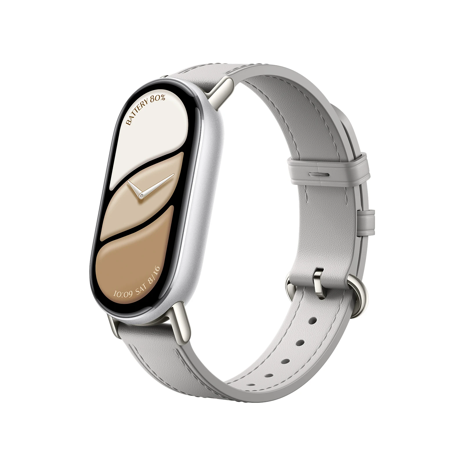 Official | Xiaomi Leather Strap Gris elefante Luce tu elegancia Fabricada en piel de becerro de primera calidad, esta elegante correa ofrece un tacto suave y cómodo, y está disponible en un tono gris elefante atemporal y versátil.