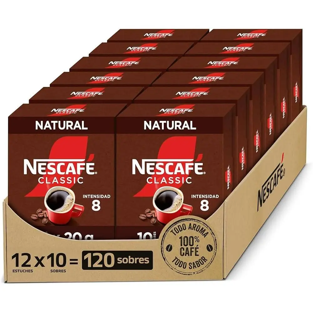 PACK DE 12   -   Nescafé Café Classic Sobres natural , 20g