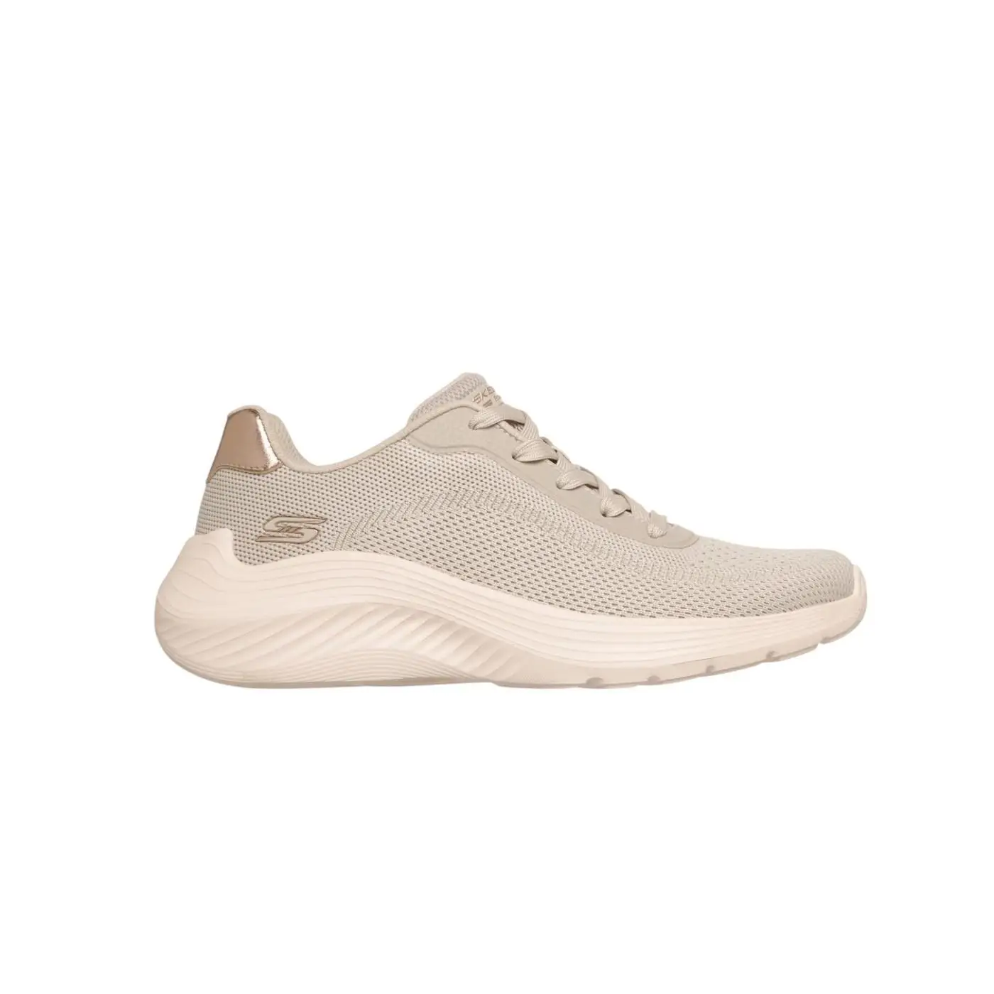 Zapatillas Skechers Bobs Squad Mujer Taupe