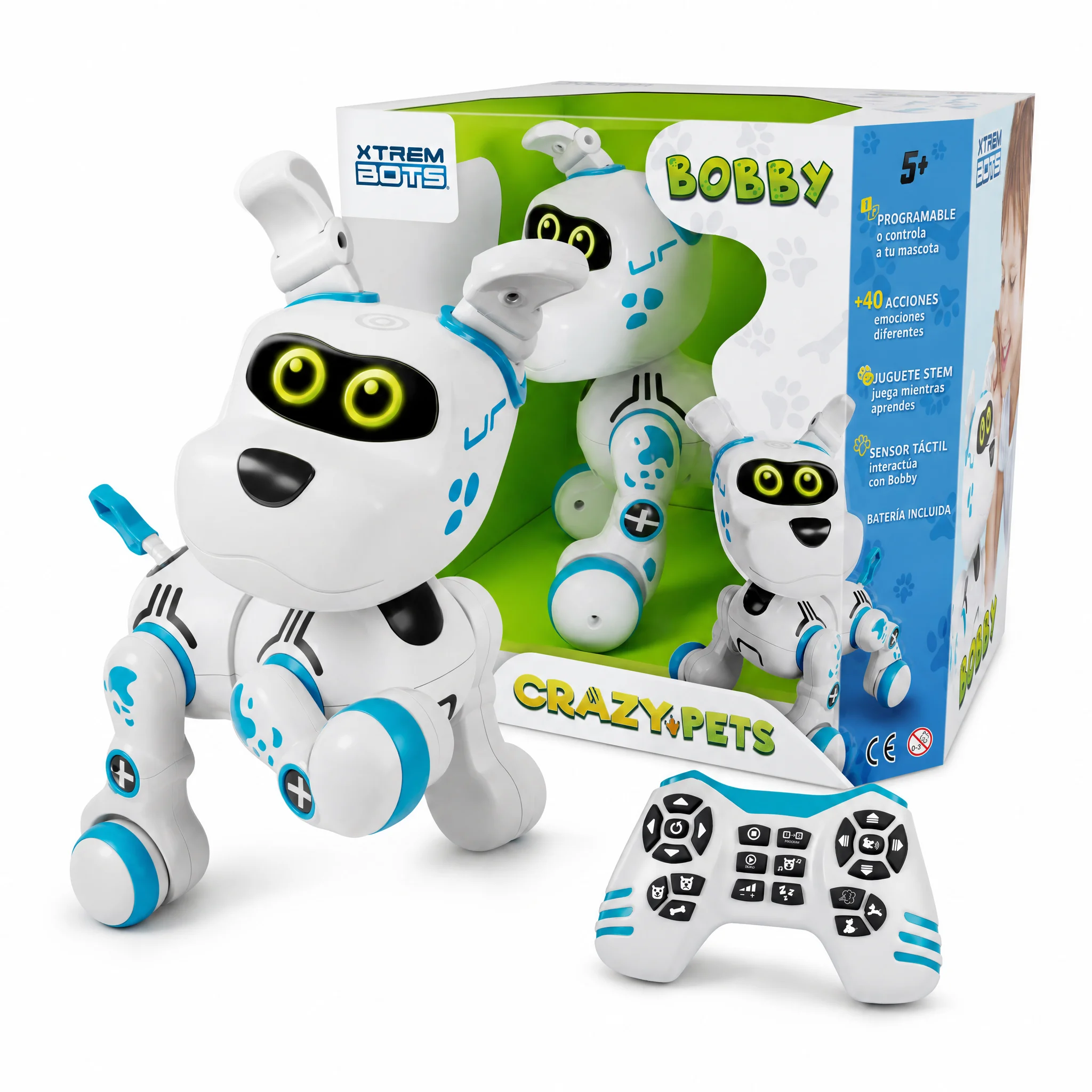Xtrem Bots Perro Robot Bobby  Robot Juguete  Juguetes Niños 5 Años O Más  Robot Teledirigido Y Programable  Eilik Robot para Niños De 5 6 7 8 Años  Robotica