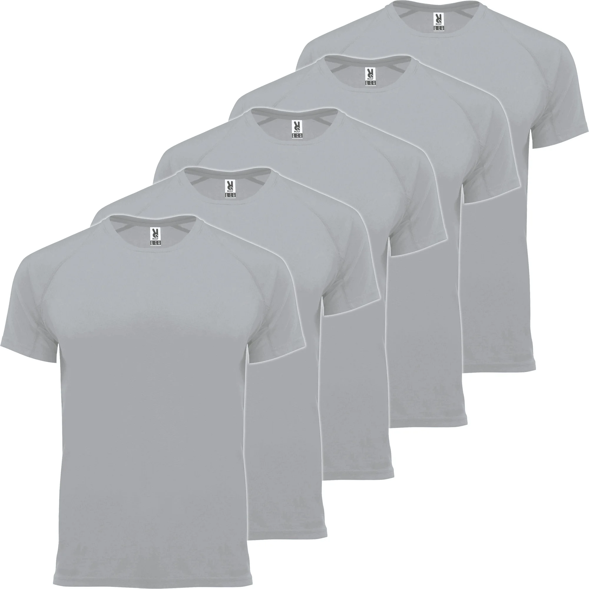 PACK 5 | Camiseta Técnica Hombre Deporte | Transpirable | Roly