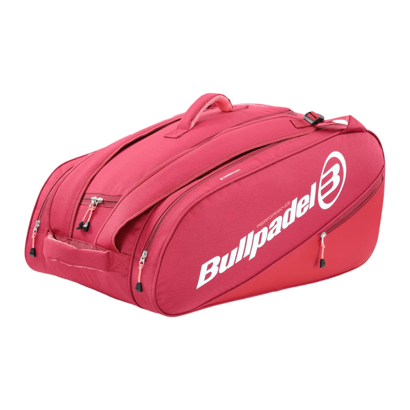 Paletero Bullpadel Performance Color Rojo Ciruela - Paletero Pádel Unisex - Nueva temporada, paletero de gran capacidad, 4 palas, zapatillas - Paletero Padel Hombre - Paletero Padel Mujer - Mochila