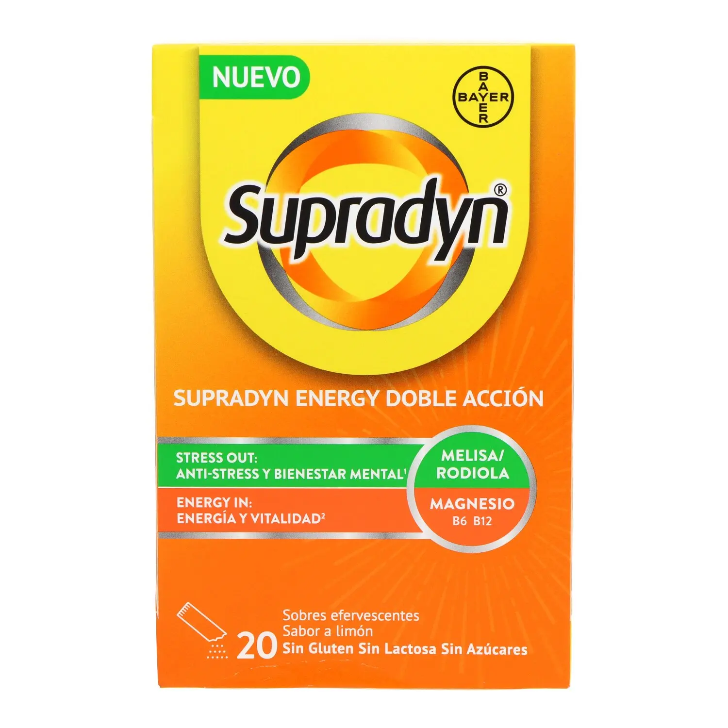 Supradyn Energy Doble Acción 20 Sobres Efervescentes