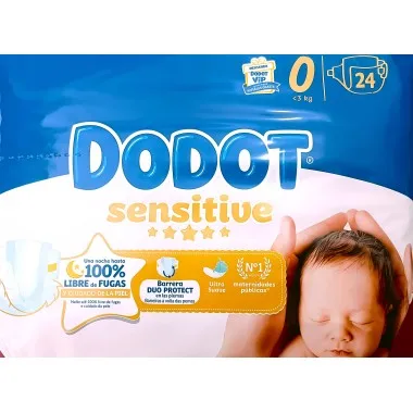 Pañales Dodot Sensitive Talla 0 Recién nacido. Dodot