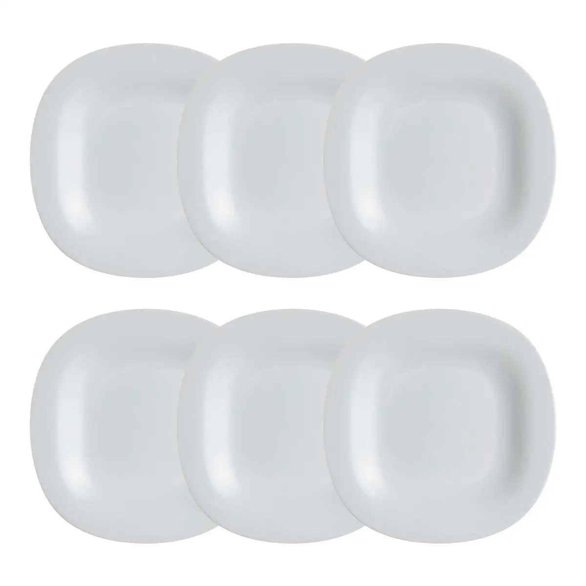 Platos Carine Luminarc – Juego de 6 – Hondos, Llanos y Postre – Vidrio Opal en Varios Colores