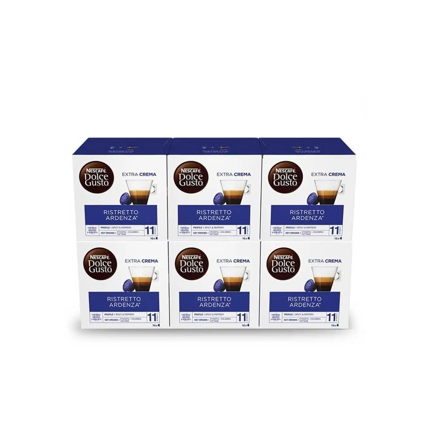 Nescafé Dolce Gusto Café Ristretto Ardenza, Pack de 6 x 16 C