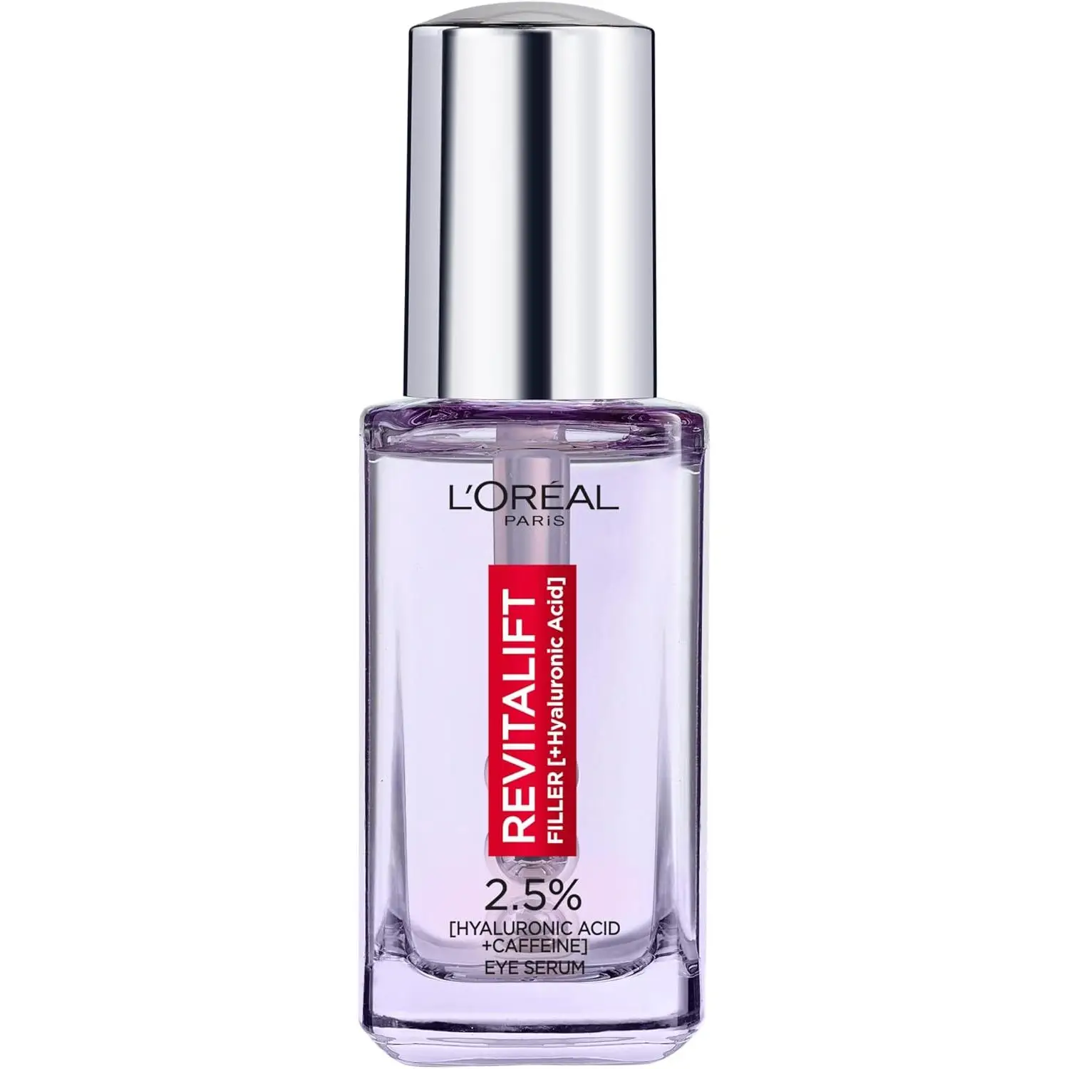 L'Oreal Paris Dermo Expertise Revitalift Filler Sérum de Ojos con Ácido Hialurónico y Cafeína, Rellena Arrugas y Corrige ojeras 20 ml