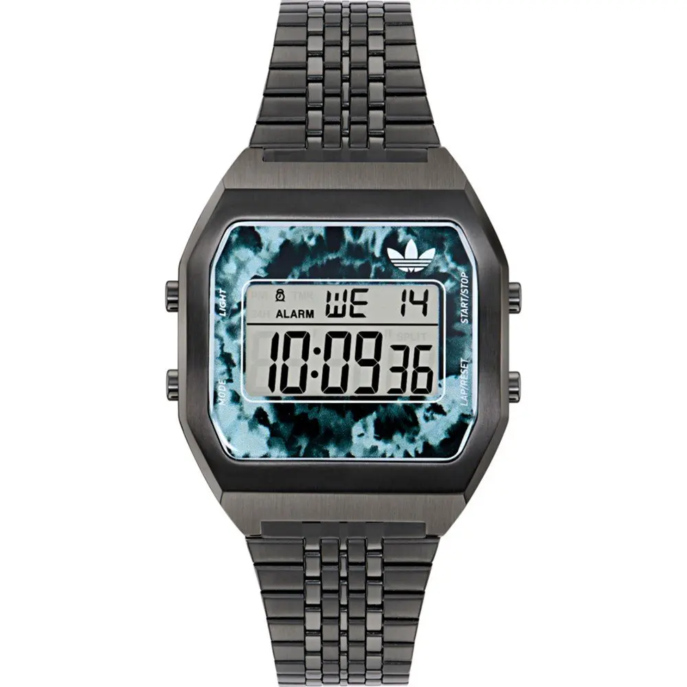 Adidas Reloj Unisex Digital Cuarzo con Correa de Acero inoxidable AOST24558