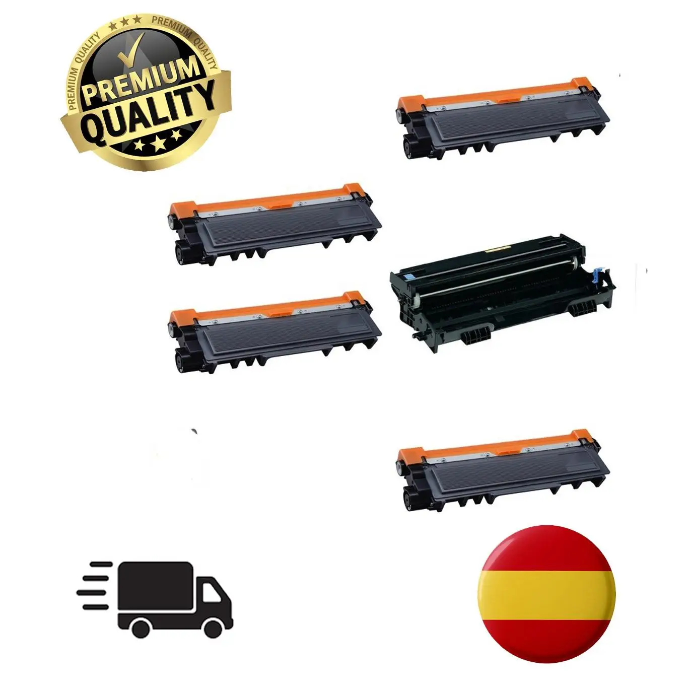 4 TONER+TAMBOR Brother TN-2320 HL L2340 L2360 L2365 MFC L2700 L2720 NONOEM