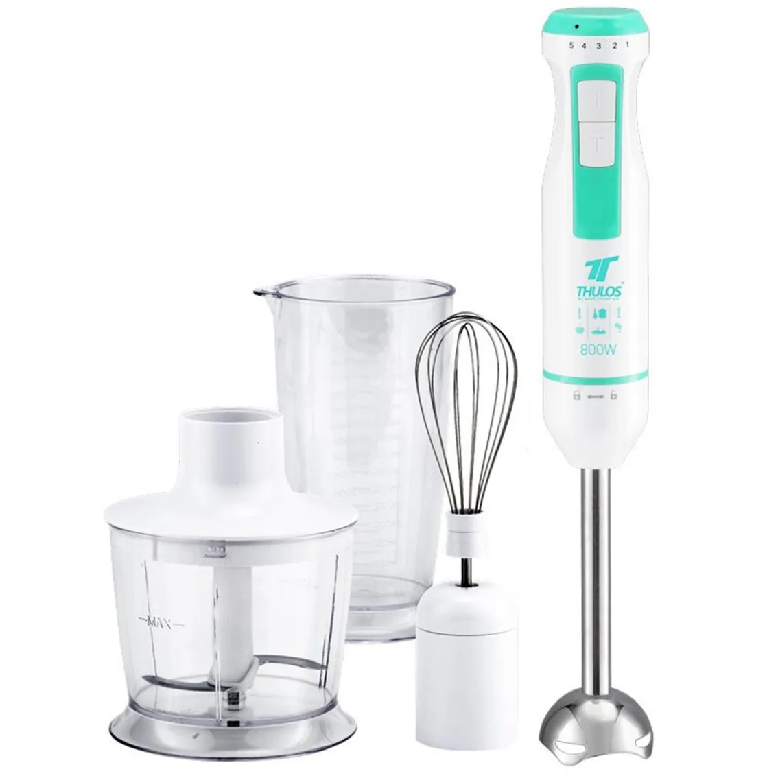 Batidora  de  Varilla  con  Motor  DC  de 800W - MARCA THULOS - SET  BATIDORA