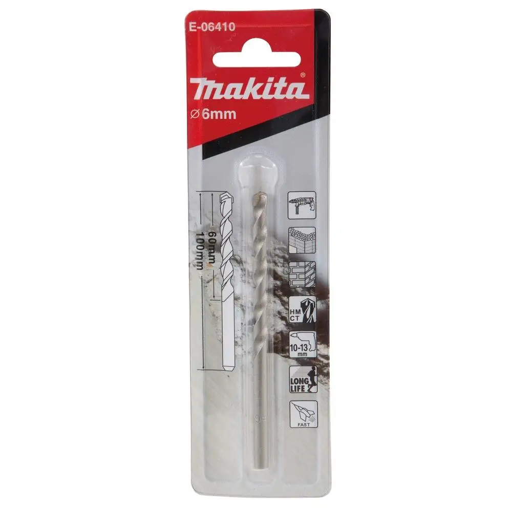 MAKITA - E-06410 Broca para mamposteria 6 x 100 mm, TCT MAKITA