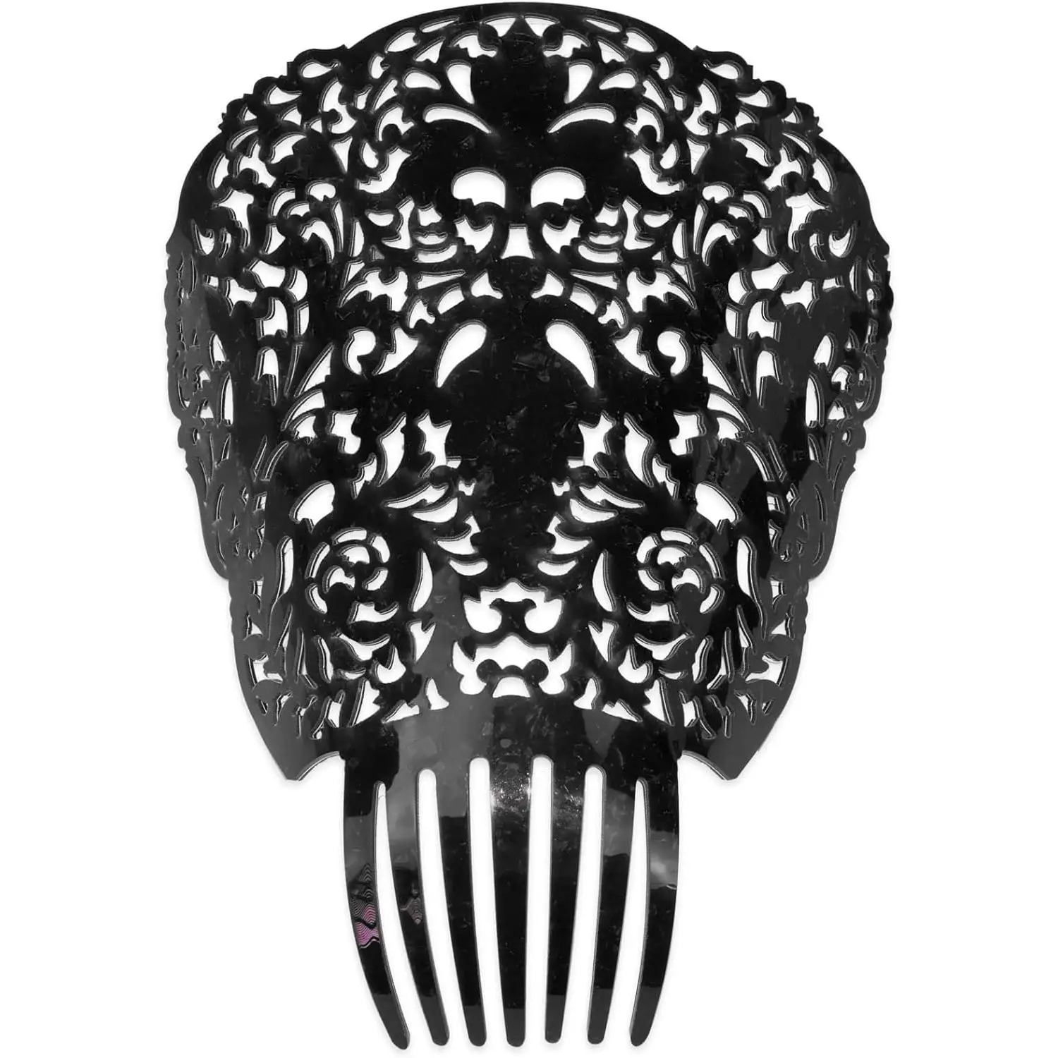 Peineta española para Madrina, Semana Santa , bodas, fiestas, ferias, romerías y eventos especiales. Color: Negro.  De Metacrilato, 28 cms x 20 cms.