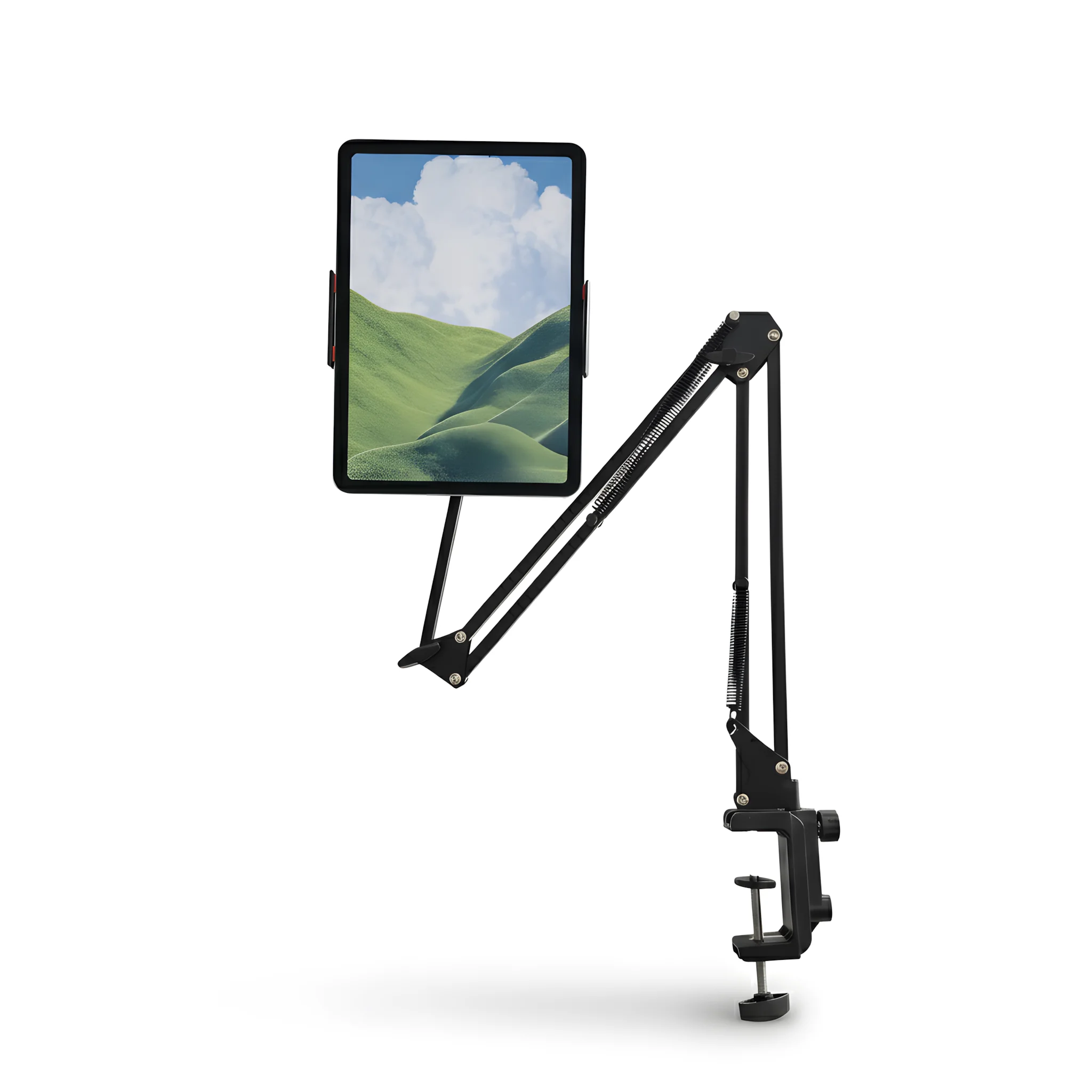 SODANY Soporte Para Móvil y Tablet  Brazo Articulado Extensible(3 en 1), Pinza 360°, Soporte Cámara y Luz para Streaming
