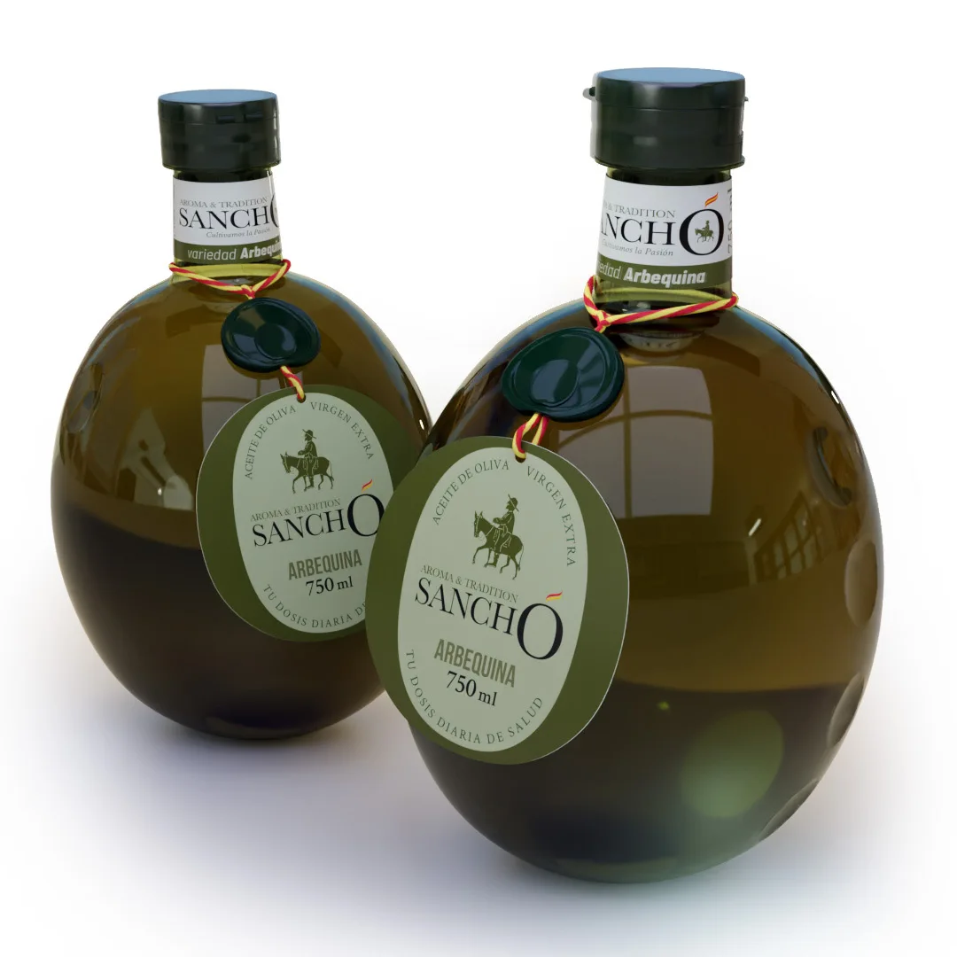 Aroma & Tradition Sancho - Aceite de Oliva Virgen Extra Variedad Arbequina - Botella PET 750ml - DOP Campo de Montiel