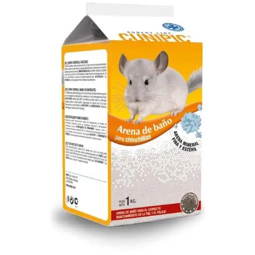 Cunipic Arena de Baño para Chinchillas (Roedores , Lechos y sustratos) - 1 Kg