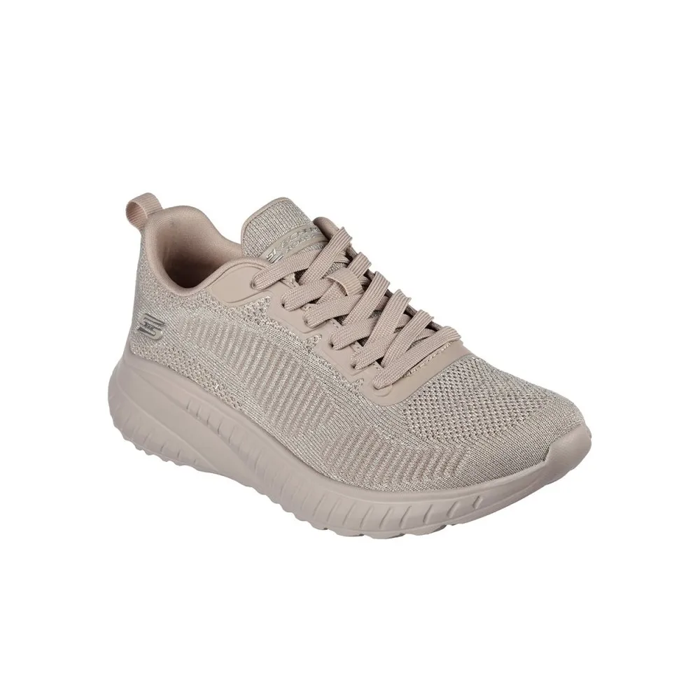 Sneakers Skechers Bobs Squad Chaos Mujer Taupe