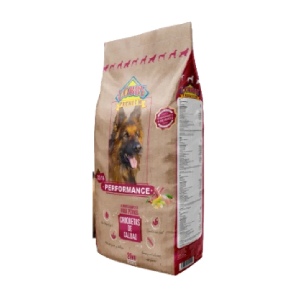 20Kg LOBBY PREMIUM PERFORMANCE PIENSO PARA PERROS ADULTOS | Croquetas Crujientes de Carne y Arroz