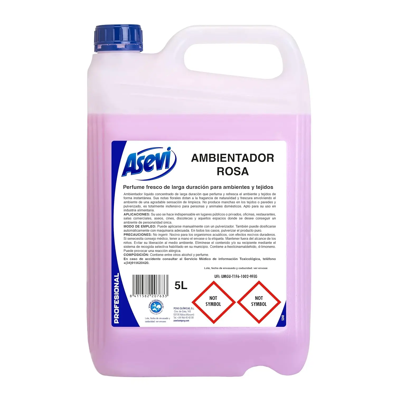 Ambientador Rosa 5L Asevi