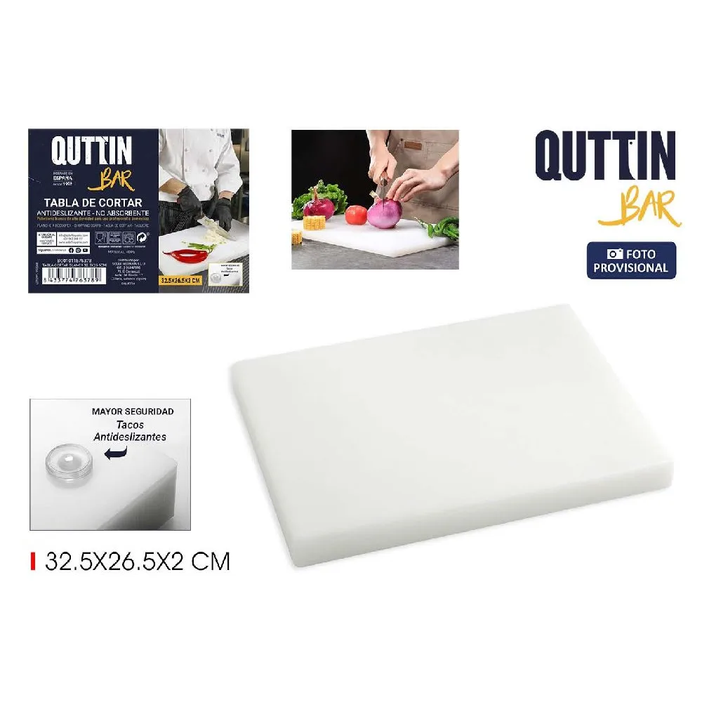 Starley-White Polyethylene Professional Cutting Board, Kitchen Accessory for Cutting, 32.5x26.5X2 cm