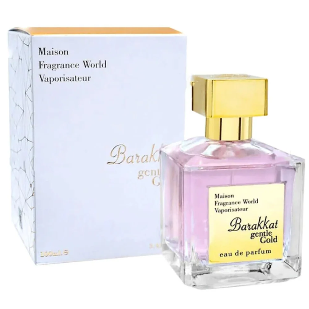 Perfume Arabe 100% Original Barakkat Gentle Gold Fragrance World 100 ml – Lujo Oriental y Elegancia Dorada Atemporal