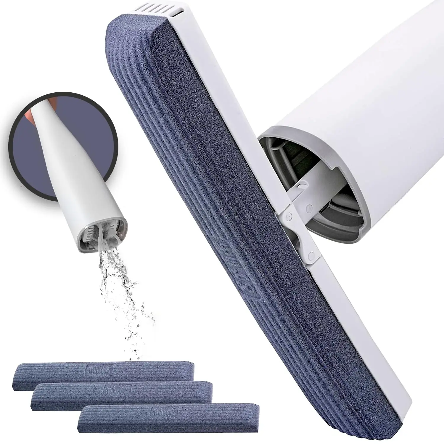 JUPPLIES Fregona Mopa para Limpiar Azulejos y Paredes - Fregona Autoescurrible 360ª Super Absorbente - Fregona Multifuncional para Limpieza - Mopa de Limpieza Diseño Minimalista