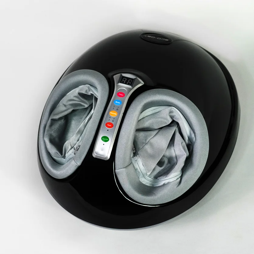Eco-De Masajeador de Pies con Calor, Shiatsu Masaje de Pies, Mejora la Circulación para Fascitis Plantar, 3 intensidades, 3 Modos, Compresión De Aire Airbags y Calefacción Temporizador 5 a 30 min.