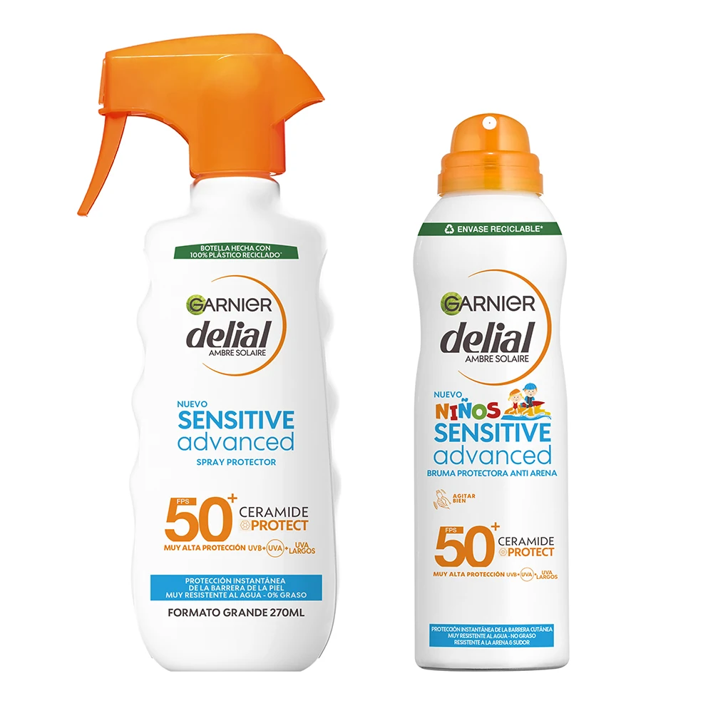 GARNIER | Pack Delial Spray Protector Sensitive Advanced Adultos crema solar para pieles claras, sensibles e… — oferta en AliExpress