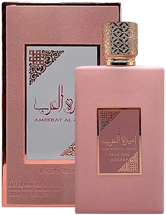 Lattafa Ameerat Al Arab Prive Rose Princess of Arabia Rose Perfume Made in Dubai certified quality 100 Ml Perfume for women