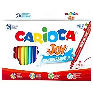 CARIOCA JOY pen 24 assorted colors for easy painting and coloring-PACK 2 boxes