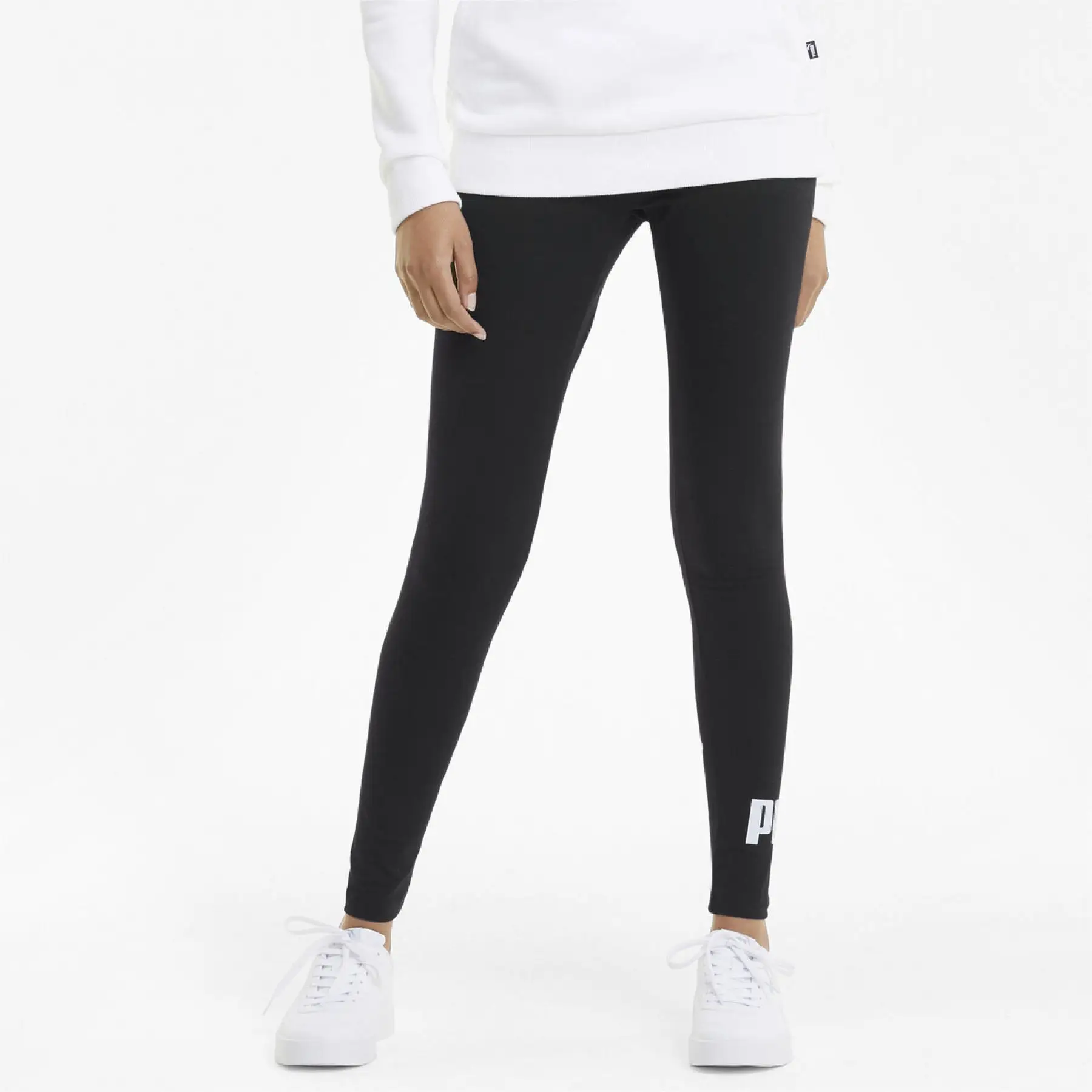 LEGGINGS MUJER PUMA (586832) ESS LOGO PUMA BLACK-WHITE