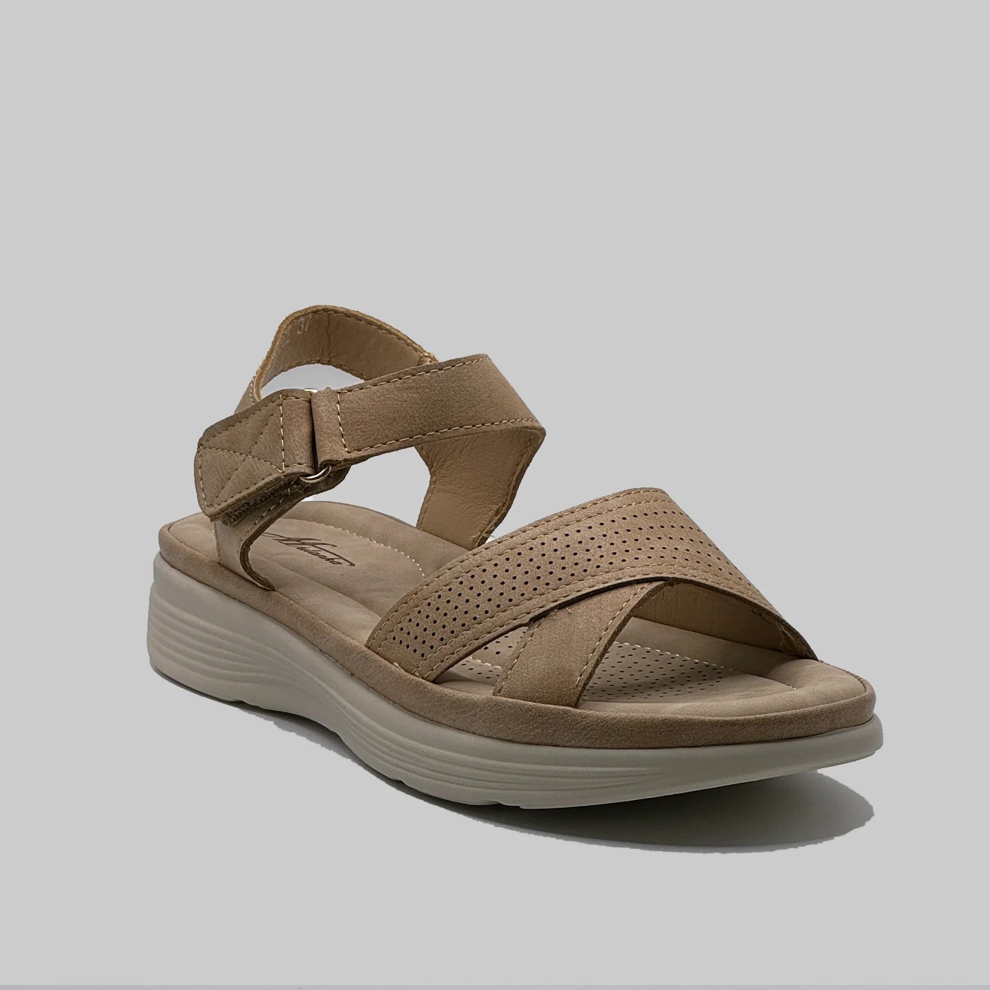 JZ Hermanos Sandalias con cierre de velcro versátiles para mujer