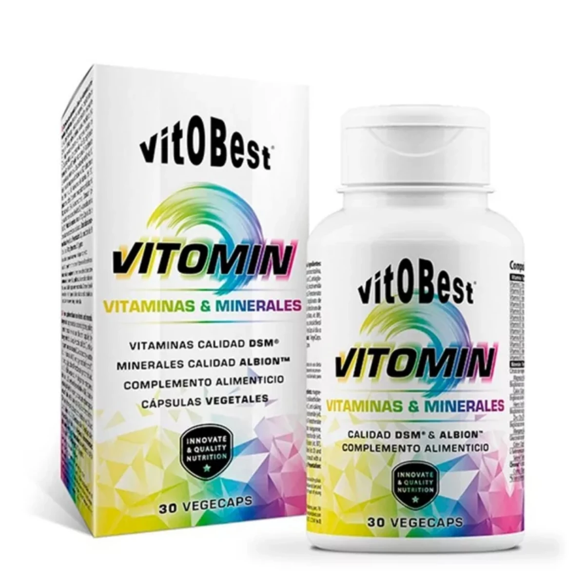 Vitobest Vitomin - 30 vcaps. Multivitamínico con Vitaminas B, C, D y Minerales