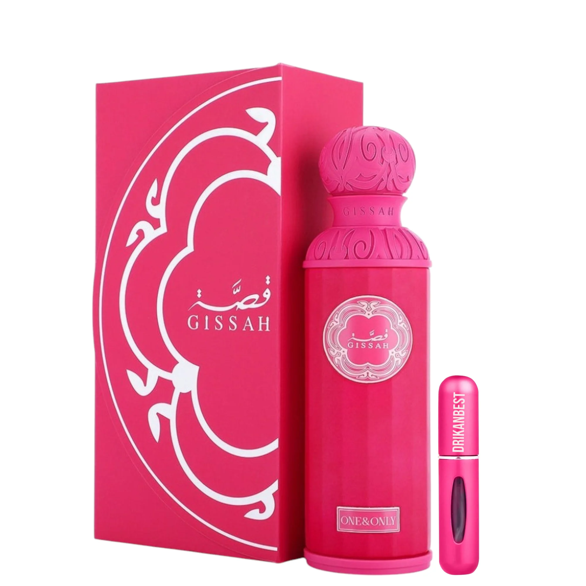Perfume Gissah One & Only Eau de Parfum 200ml ,Fragancia Exclusiva y Sofisticada para Mujer Larga Duración +REGALO Atomizador Recargable de 5ml Drikanbest