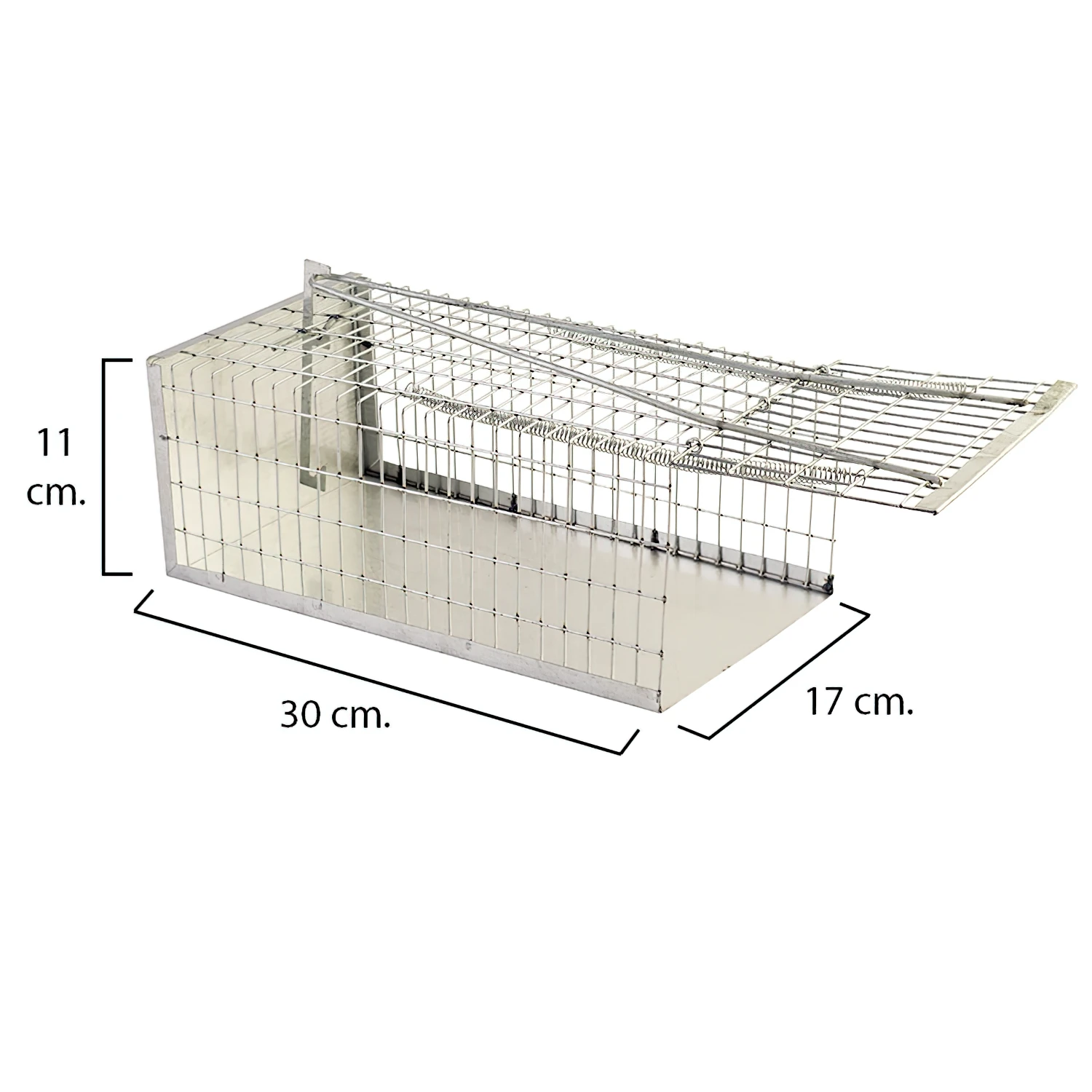 SANCO STORE - MAURER Trampa Ratas Jaula Metal Completa 30 x 17 x 11 cm.