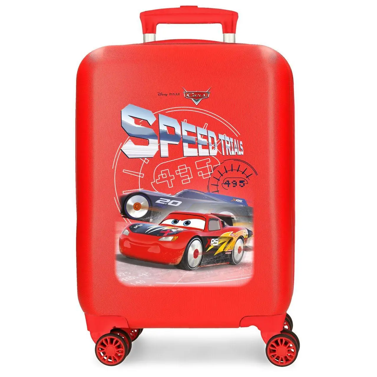 Maleta de cabina Disney Cars speed trials rojo 50x33x20cm