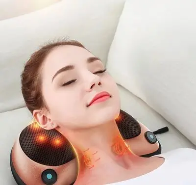 Electric Massager cushion with heating function and rotating massage heads