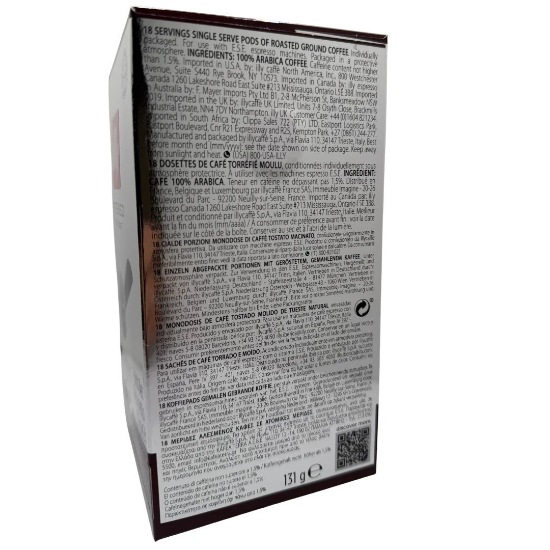 Illy cafe pack 6 monodose e.s.e intenso - 18 units - qumir