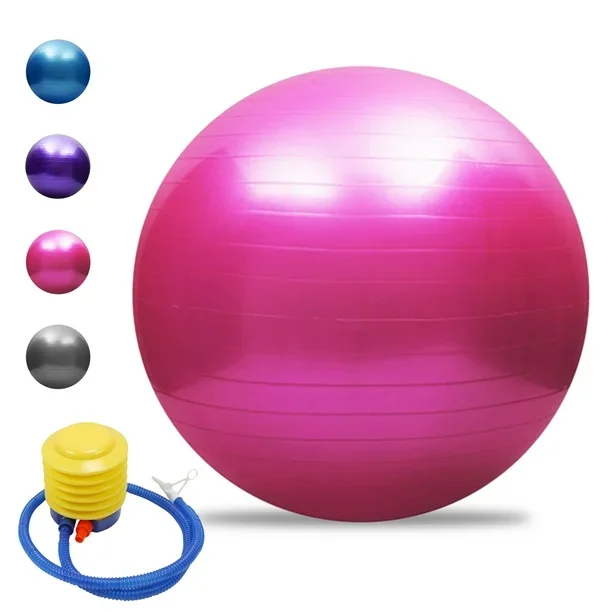 UD - Pelota de Yoga Inflable 55 cm con Inflador – Color Aleatorio | Ejercicio, Pilates, Fitness y Rehabilitación