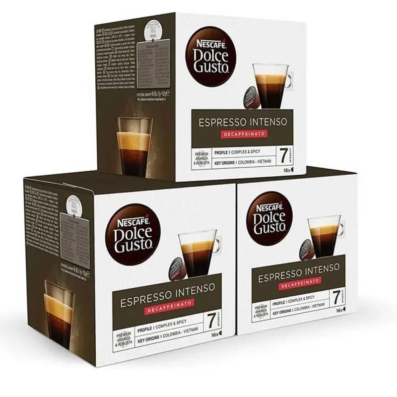 PACK DE 3- NESCAFÉ DOLCE GUSTO Espresso Intenso descafeinado - 16 Cápsulas