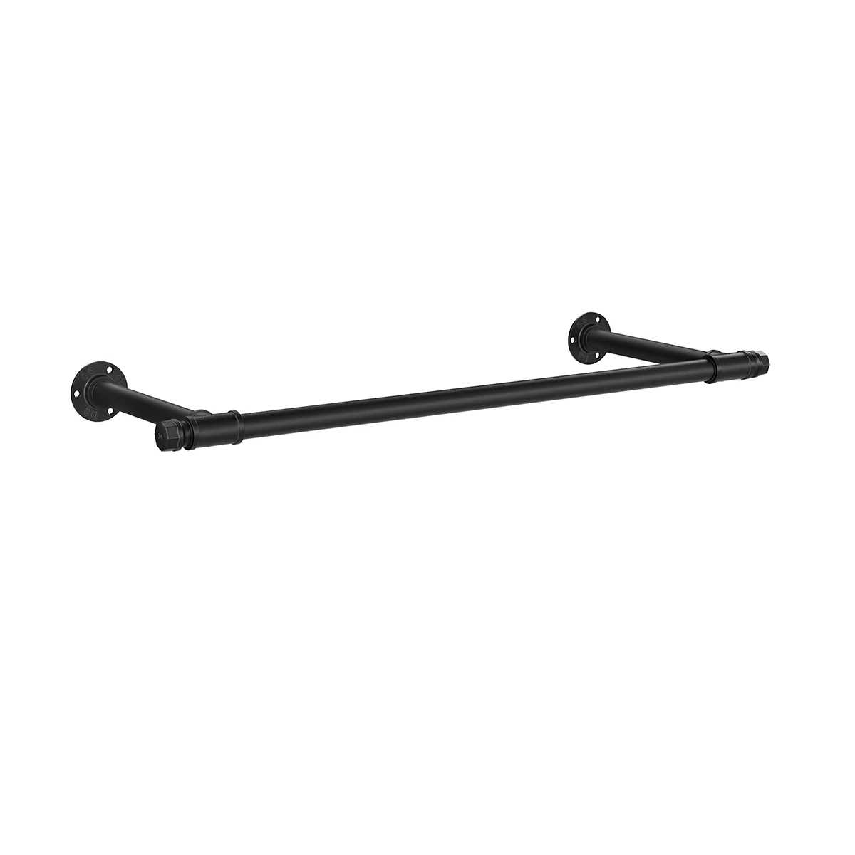 SONGMICS Perchero de Pared, Colgador de Pared, Estilo Industrial, Ahorro de Espacio, 30 x 84 x 7 cm, Carga de 60 kg, Montaje Fácil, Acero, Negro